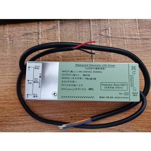 30W LED Driver AC100V-AC240V Input DC30-36V 1A Output Power Supply Lighting Transformers For 30W High Power LED Light Lamp