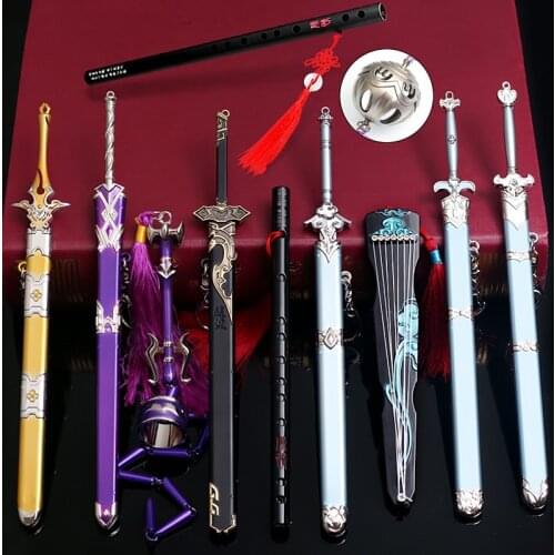 Anime Jianwei Wuji Leisure Weapon Forgetting Machine Dust Sword Ghost Flute River Orange Jinling Silver Tiger Gold Model