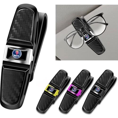 Car Sun Visor Glasses Sunglasses Clip Card Ticket Holder Fastener For SAAB 9-4X 9-7X 9-3 9-5 9-2X 9-X 9000 900 600 99 97 Monster
