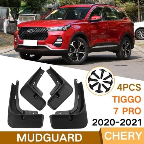 For Chery Tiggo 7 Pro 2020-2021 Set Molded Mud Flaps Mudflaps Splash Guards Front Rear Mud Flap Mudguards Car Accessories