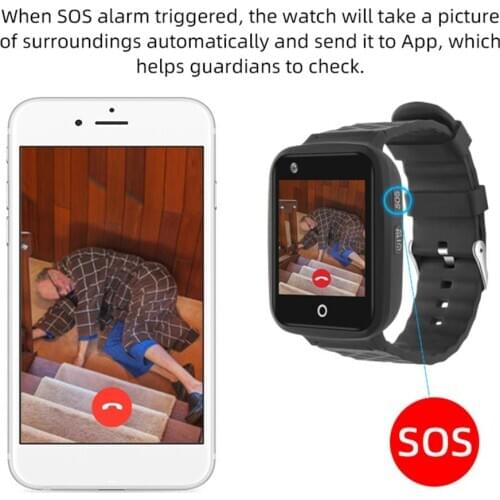 Elderly Phone Watch 4G Heart Rate Blood Pressure Monitoring Smart Bracelet Waterproof Children GPS Sports Watch Tracker