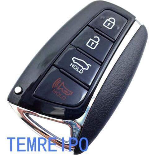 4 buttons smart key case for Hyundai Genesis 2013-2015 Santa Fe Equus Azera remote control key shell