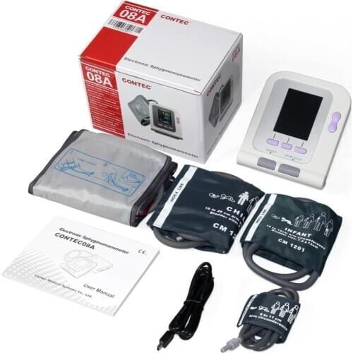 Digital Blood Pressure Monitor 08A+Infant Pediatrics/Child/Adult Cuffs+ Adult SP02 contec