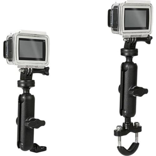 Motorcycle Bike Camera Holder Handlebar Mirror Mount Bracket 1/4 Metal Stand For GoPro Hero8/7/6/5/4/3+ Action Cameras Accessory