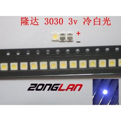 FOR 500PCS 3030 Backlight High Power LED DOUBLE CHIPS 1W 3V lextar Cool white PT30A66 TV LEXTAR 3030 3V TV LCD
