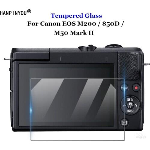 For Canon EOS G7X3 M200 / 850D M50 Mark II Anti-Scratch Tempered Glass 9H 2.5D Camera LCD Screen Protector Protective Film Guard