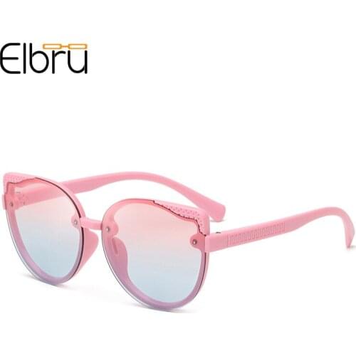 Elbru Children Gradient Color Sunglasses Baby Fashion Sun Glasses Boys Girls Sunshades Ultralight Oversized Spectacles For Kids