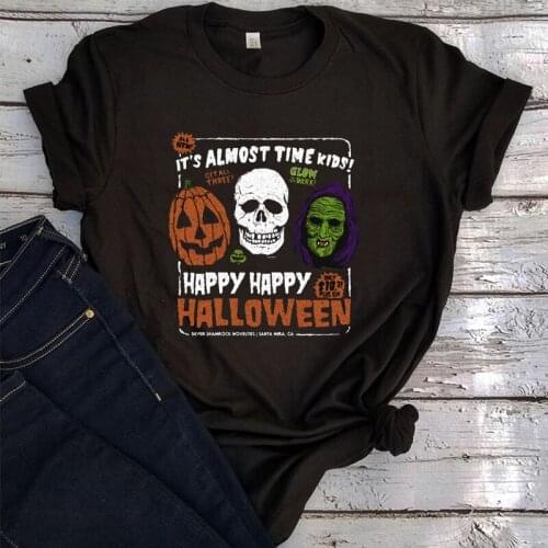 Happy Halloween Graphic T Shirts Harajuku Summer Tees Halloween Horror Movie Tops 2021 Halloween Pumpkin Clothes Vintage L