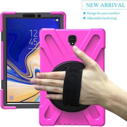 Hybrid Case For Samsung Galaxy Tab S4 10.5'' SM-T830 T835 Cover Hand Strap 360 Rotation Stand Case for Samsung T830 T835 Cover
