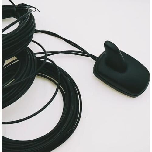 Gps wifi lte combo car roof radio fm shark fin screw mount indoor outdoor antenna with 3RG174 cable and sma male connector