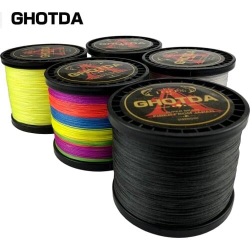 GHOTDA 8 Strand 4 Strand Japan Super Strong PE Braided Fishing Line Multifilament Fishing Line 500m 300m10LBS-120LB