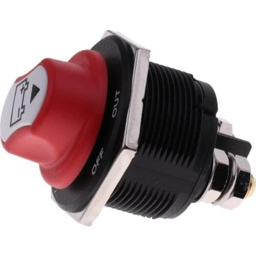 Mini Battery Switch 3 Position ON/OFF/OUT for Car RV Marine Yacht Part 50A 200A - Black Red White, 200A