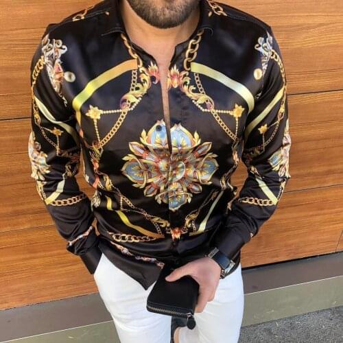 2021 Summer Men Clothing Vintage Printing Button Short Sleeve Shirts Casual Loose Turn-down Collar Mens Tops Fashion Streetwear