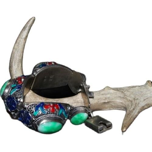 China old Cloisonne inlaid jade bracelet