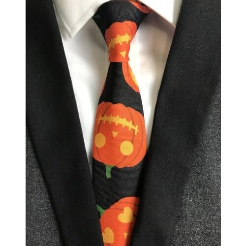 New Design Mens Ties Pumpkin Neck Tie for Halloween Party