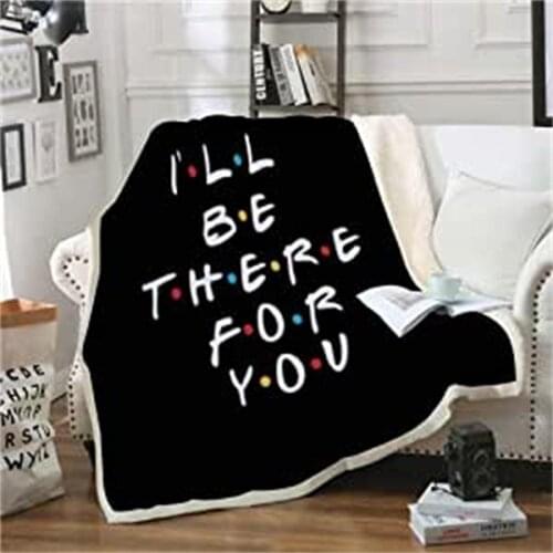 Letter I Will Be There For You Blanket A Gift For Family Friends Lovers Blanket Comfortable Wrap Fleece