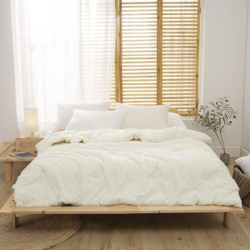 Solid Color Summer Quilt Soft Cool Single Double Breathable Sofa Bed Airplane Travel White Cover Duvet Bedspread Queen Size