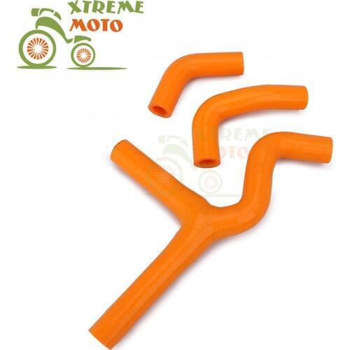 Orange Silicone Radiator Cooler Coolant Hose Pipe Kit For KTM SX EXC MXC 450 525 2003-2006 03 04 05 06