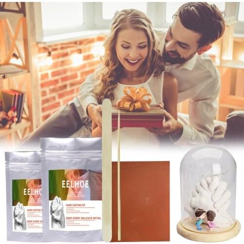 Handprint Footprint Gift Plaster Casting Kit Hand Foot Print Mold Powder Hand Casting Kit Baby Birthday Gift