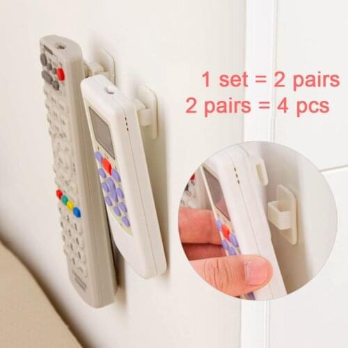 Remote Control Holder Plastic Hooks Sticky Hooks Air Conditioner TV Remote Control Key Practical Wall Storage Strong Hanger