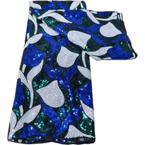 Multicolor African Laces 2021 High Quality Embroidered Sequin Sequence Fabric French lace Embroidery Lace Luxury For Party Dress