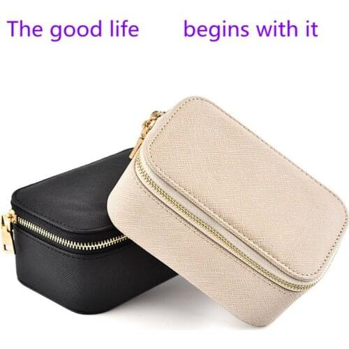 Mrs.Shawn Jewelry Box Travel Comestic Jewelry Casket Organizer Makeup Lipstick Storage Box Beauty Container Necklace Birthday Gi