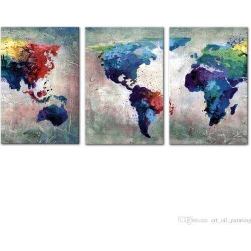 Nordic abstract color world map 5d Diy diamond Painting Cross Stitch full drill mosaic diamond embroidery home decor