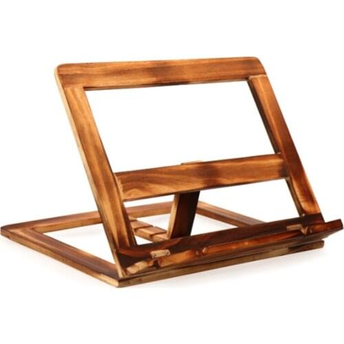 Foldable Recipe Book Stand,Wooden Frame Reading Bookshelf,Tablet Pc Support Stand