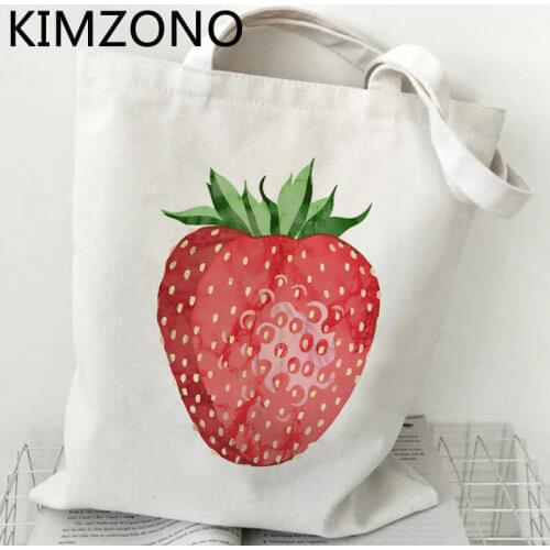 Strawberry shopping bag tote recycle bag shopper jute bag grocery bag tote shoping sac toile