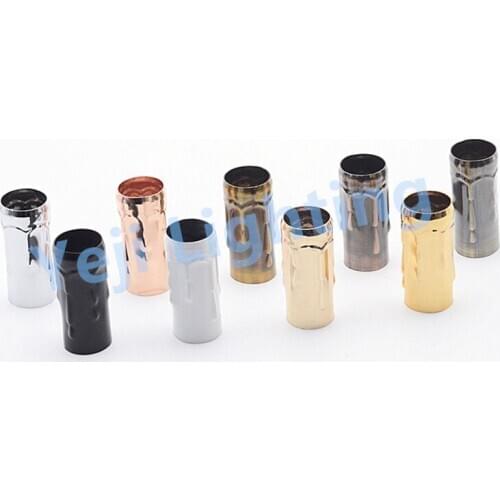 Crystal Chandelier Candle tears hollow pipe tube Lamp Tooth Tube Decorative iron retro tube straight tube lighting accessories