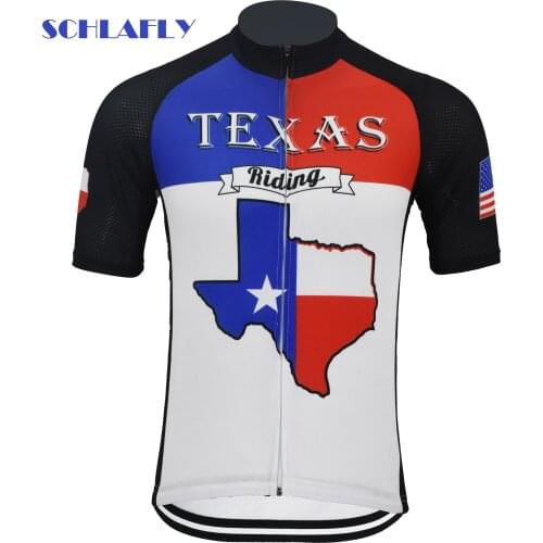 Texas cycling jersey short sleeve bike wear dropshipping blue black red jersey road jersey cycling clothing schlafly cycling top