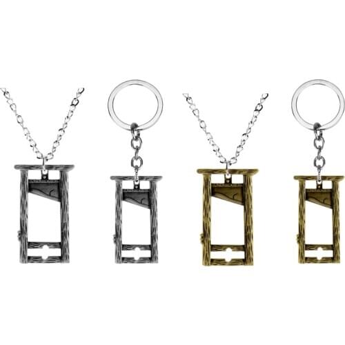 Pendant Necklace Vintage Guillotine Shape Choker Necklace Cute Knife Rock French Guillotine Dangle Jewelry 2Colors Available NEW