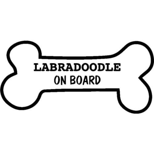 Funny Dog Bone Car Sticker Pet Lover LABRADOODLE BOARD Decal PVC Window Decoration High Quality Waterproof Sunscreen Decals