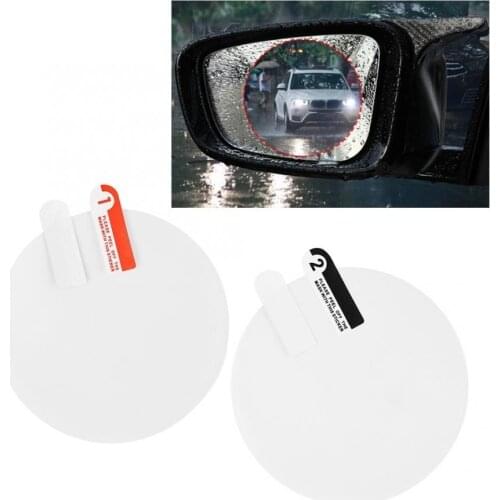 2Pcs 80mm Transparent Car Rearview Mirror Sticker Anti-Fog Rainproof Protective Film car accessories