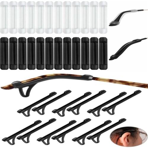 2021 New 12 /6Pairs Fashion Anti Slip Ear Hook Eyeglass Eyewear Accessories Silicone Anti-Slip Holder for Sunglasses Glasses