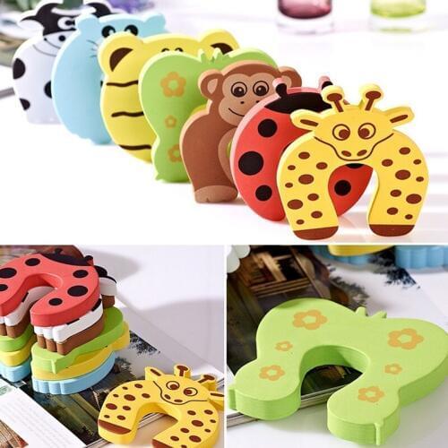 5pcs Baby Child Proofing Door Stoppers Finger Safety Guard randomly color kids cute door accessories