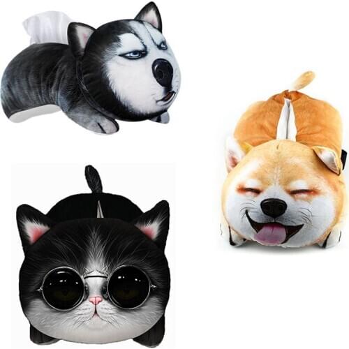 Car Tissue Box,Plush Elasticity Universal Soft Cute Car Armrest Box Cartoon Anime Theme Armrest Tissue Box Car Accessories