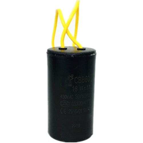 CBB60 Start Running Motor Washing Machine Capacitor 450V AC SH 16 uF 50/60HZ