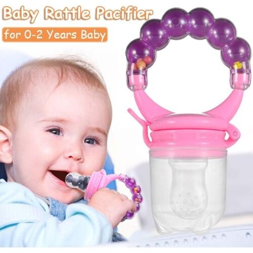 Baby Pacifier Feeder Kids Infant Food Fruits Feeding Nipples Bottles Safety Silicone Pacifier for Babies Rattle Teether Pacifier