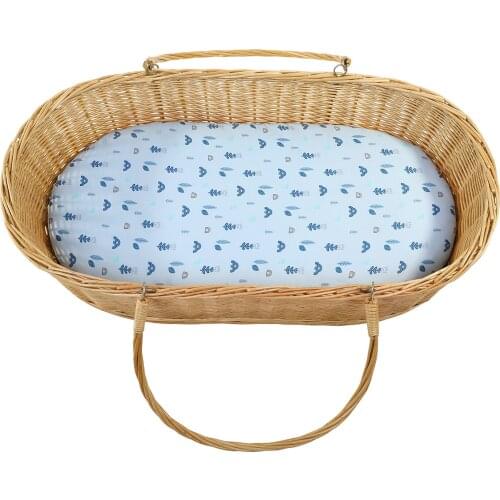 Ins baby knitted polyester cotton bed sheet childrens urine isolation cradle bed sheet Nordic style mattress protection cover