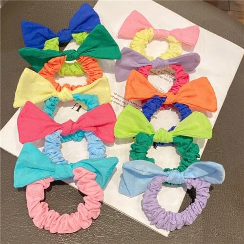 Girls Kids Cartoon Elastic Hair Band Sets Rubber Tie Acrylic Hair Accessories Animal резинки для волос gumka do wlosow Wholesale