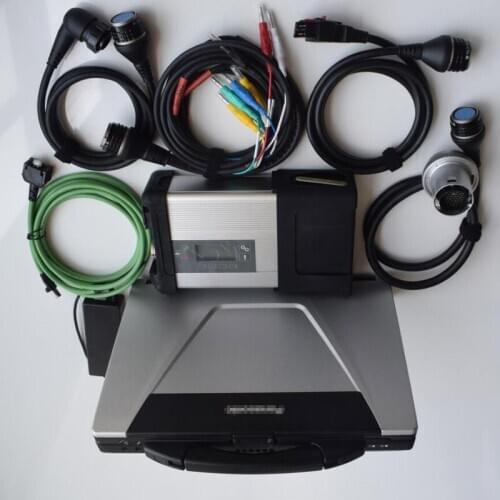 Best quality diag MB Star C5 multiplexer with cables + laptop CF52 CF-52 new Software HDD 500GB MB STAR C5 Car Diagnostic Tool