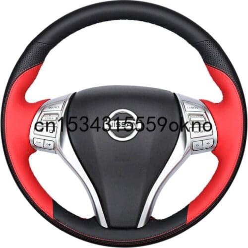 DIY Stitching Steering Wheel Cover For Nissan Tiida Qashqai Juke Teana X-Trail Car Accessories For Girls