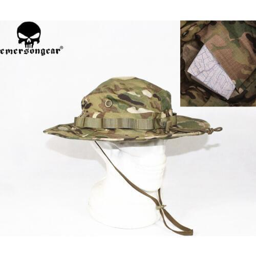 EMERSONGEAR Tactical Boonie Hat W/MP Army Hunting Hat Boonie Cap Airsoft Camouflage Hunting Sunshine Hat emerson Multicam