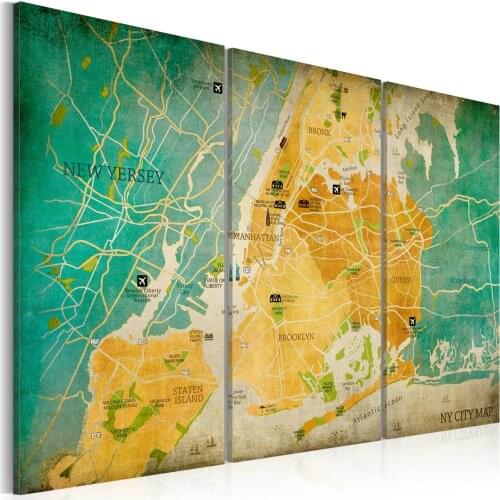Picture-map of New York: districts-60x40 cm