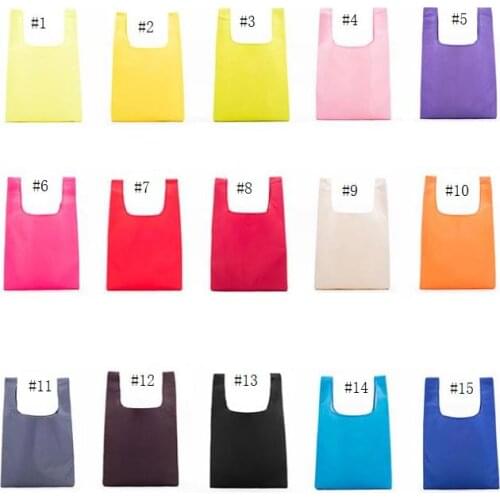 Foldable Shopping Bags Oxford Reusable Grocery Storage Bag Eco Friendly Shopping Bags Tote Bags 19 Colors W35*H55cm SN1043
