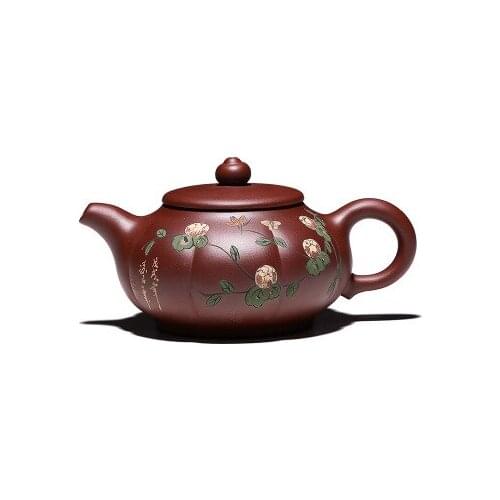 Yixing famous ore hand f cloud long pot teapot kung fu tea set ceramic teapot