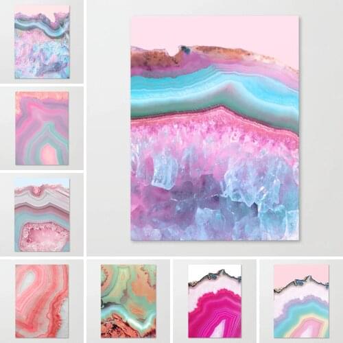 HD Printing Agate Texture Canvas Painting Summer Poster Home Decor For Modern Living Room Wall Art Modular Picture Framework