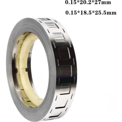 1KG Nickel-plated steel strip 0.15x20.2x27mm / 0.15x18.5x25.5mm lithium ion-lithium battery used for 18650 Battery Spot Welder