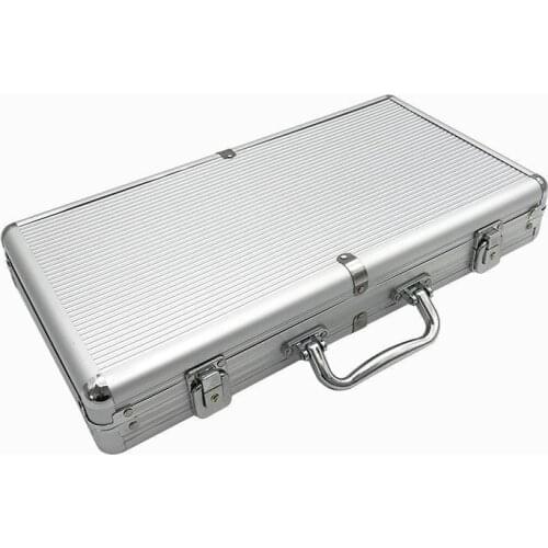 Hot Texas Playing Card 300 Poker Chips Set Box High Quality Portable Non-slip Mat Aluminum Is Just A Box Suitcase Chips Box